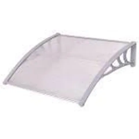 BOXED COSTWAY DOOR CANOPY AWNING SHELTER FRONT BACK PORCH WINDOW ROOF OUTDOOR SHADE 100*100CM-GRAY