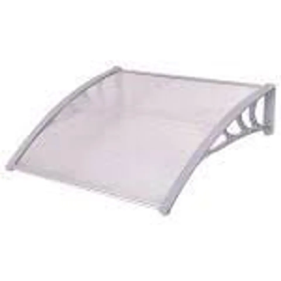 BOXED COSTWAY DOOR CANOPY AWNING SHELTER FRONT BACK PORCH WINDOW ROOF OUTDOOR SHADE 100*100CM-GRAY