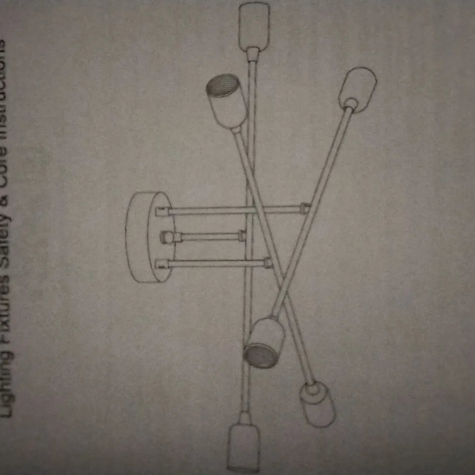 BOXED ABBY 6-LIGHT SPUTNIK CHANDELIER FIXTURE