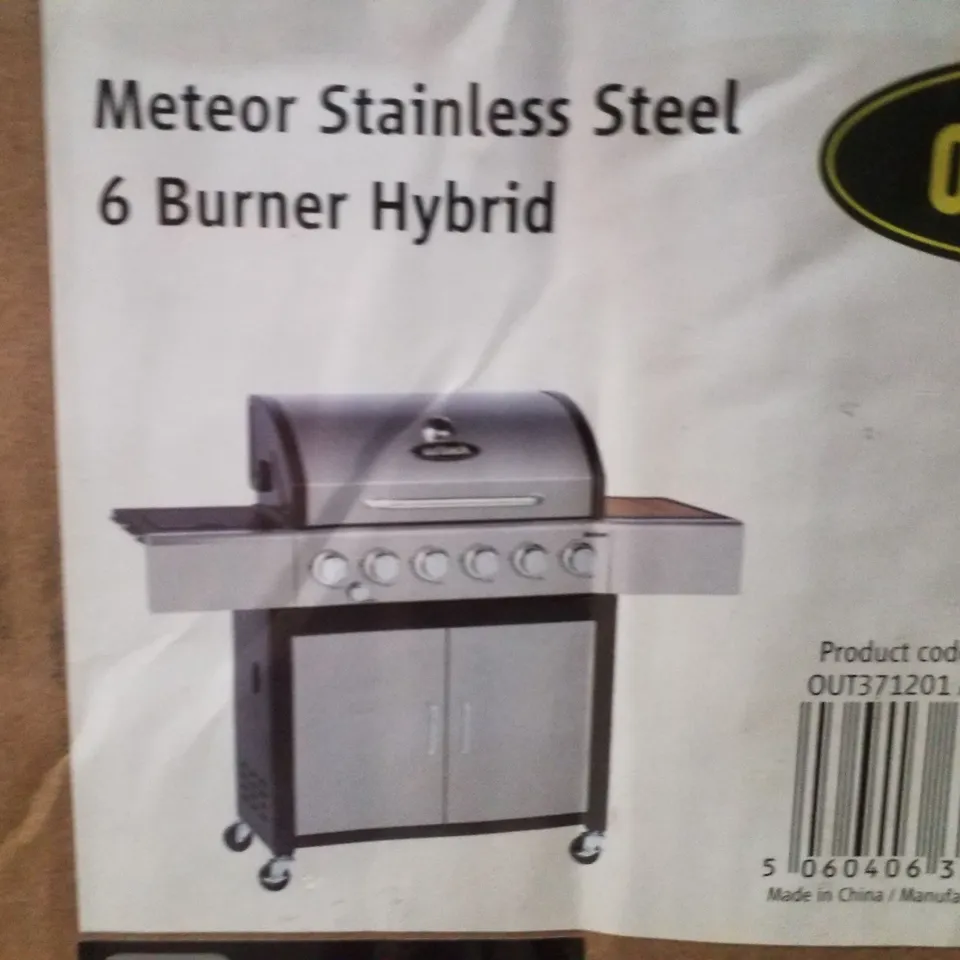BOXED OUTBACK METEOR STAINLESS STEEL 6 BURNER HYBRID
