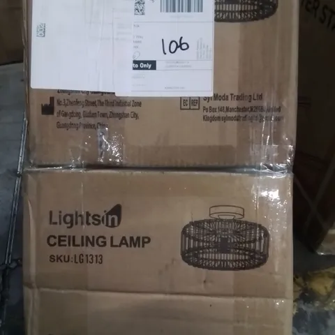 BOXED LIGHTS IN CEILING LAMP X2