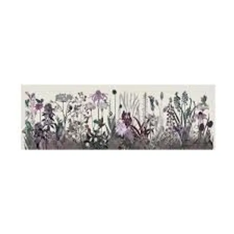 BOXED WILDFLOWER BLUSH BY FAB FUNKY - WRAPPED CANVAS PANORAMIC PRINT (1 BOX)