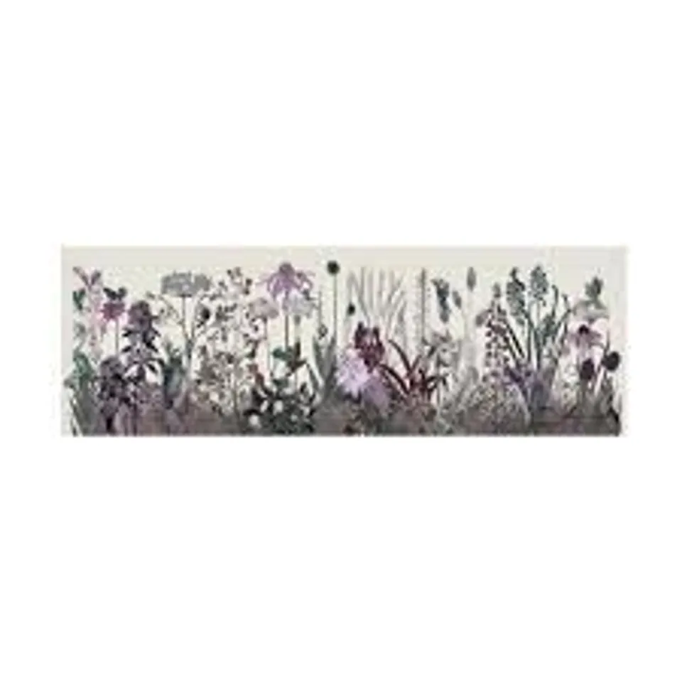 BOXED WILDFLOWER BLUSH BY FAB FUNKY - WRAPPED CANVAS PANORAMIC PRINT (1 BOX)