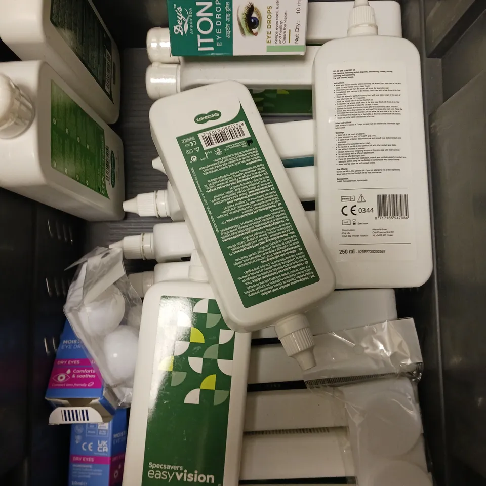 APPROXIMATELY 20 ASSORTED CONTACT LENS LIQUID SOLUTIONS - COLLECTION ONLY	