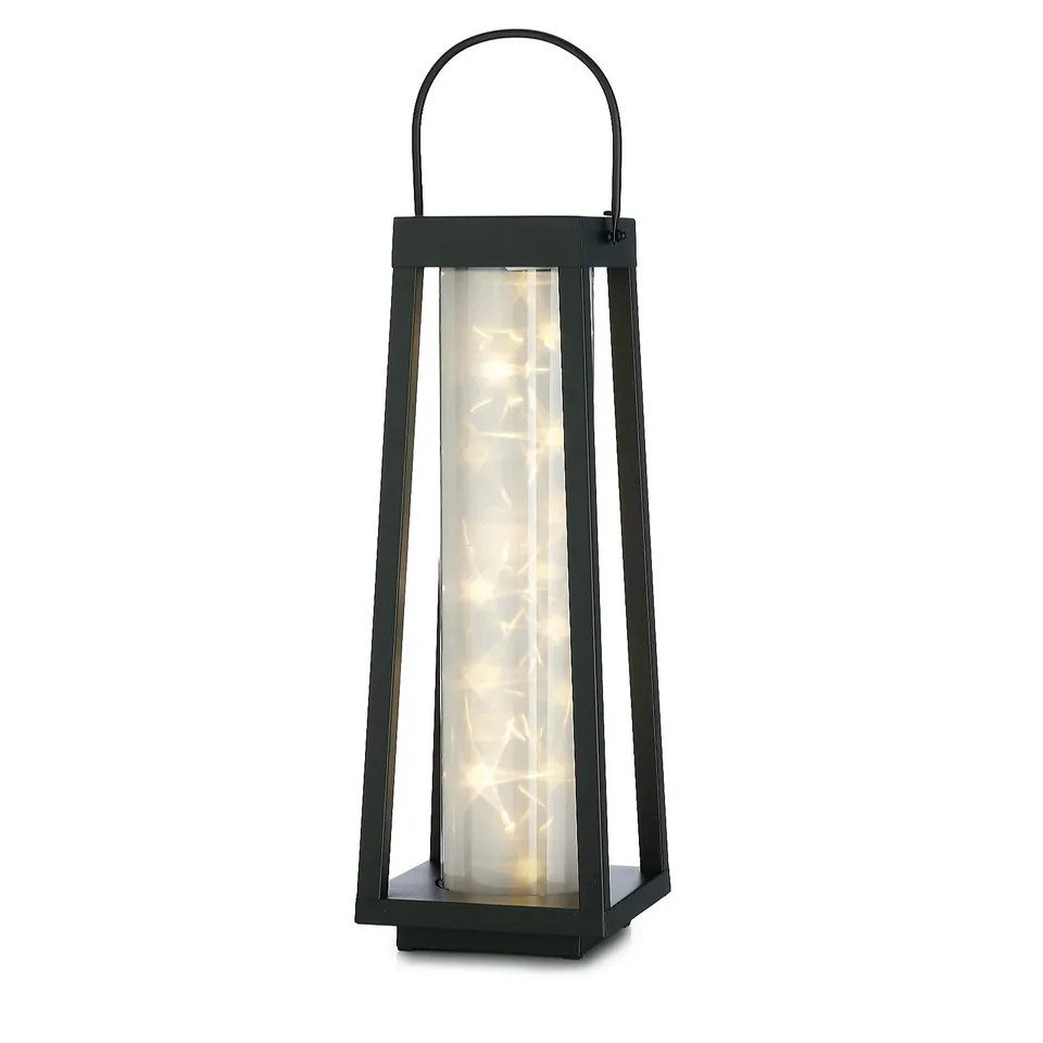 GARDEN REFLECTIONS WARM WHITE 3D EFFECT LED SOLAR LANTERN