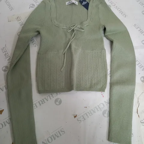 HOLLISTER TIE UP TOP IN SLIME GREEN - SMALL