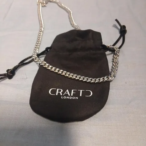 CRAFTD LONDON SILVER-TONE CHAIN BRACELET
