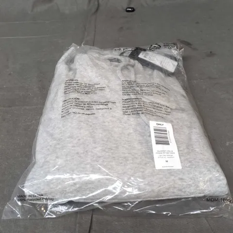 ONLY SWEAT LIFE L/S HOODIE WITH POCKET – LIGHT GREY MÉLANGE, SIZE M