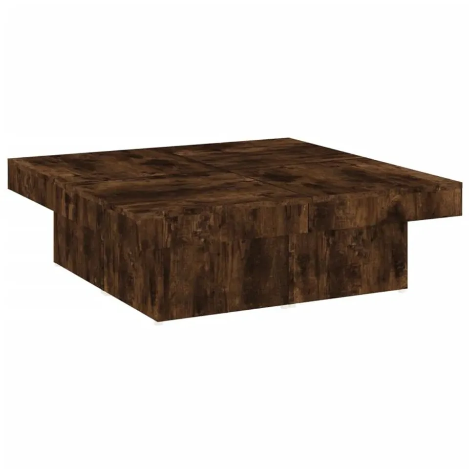 BOXED COFFEE TABLE 90 X 90 X 28 CM ENGINEERED WOOD - SMOKED OAK (1 BOX)