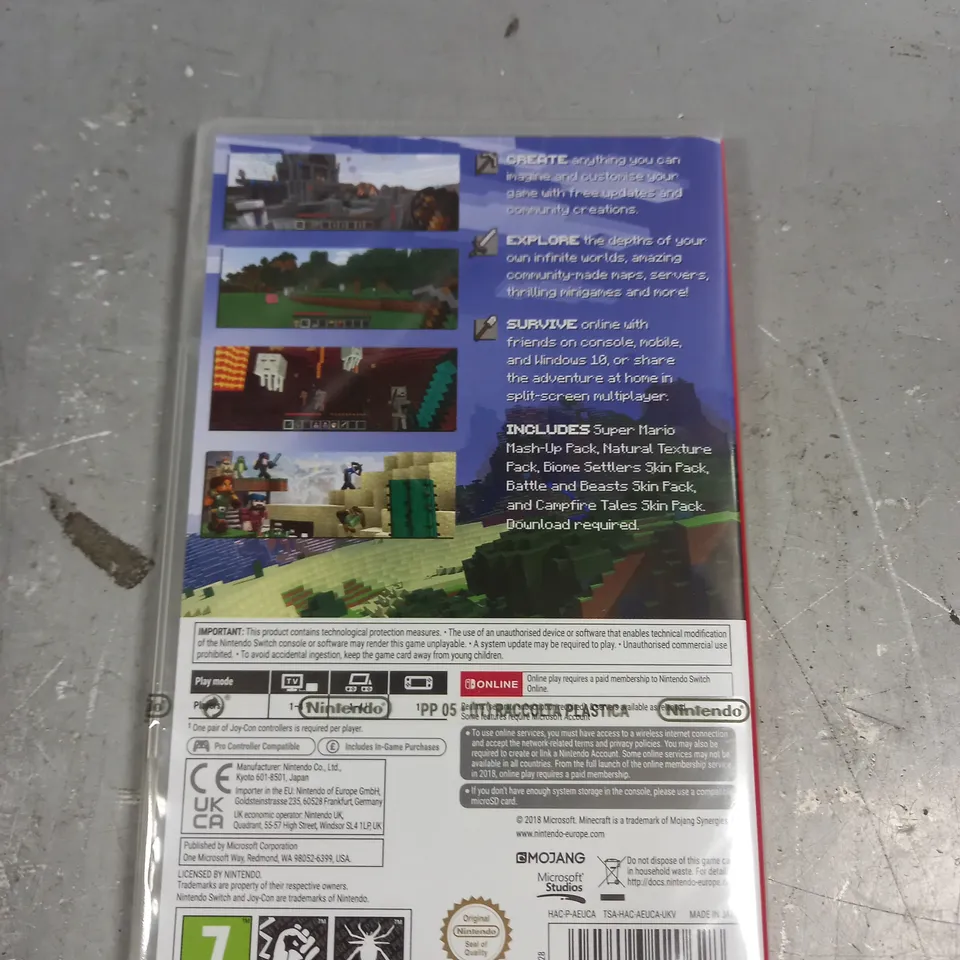 SEALED MINECRAFT FOR NINTENDO SWITCH 