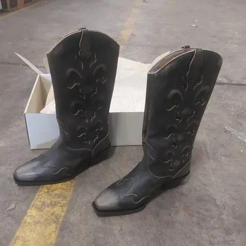 BOXED ALLSAINTS DOLLY BOOTS - SIZE 7