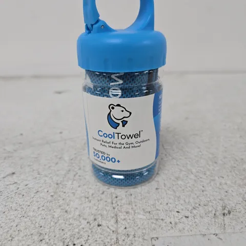 COOLTOWEL PORTABLE COOLING BEAD BOTTLE – BLUE CAP