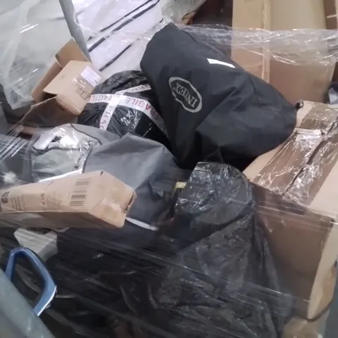PALLET CONTAINING VARIOUS ASSORTED INCOMPLETE EXERCISE EQUIPMENT AND OTHER HOUSEHOLD ITEMS