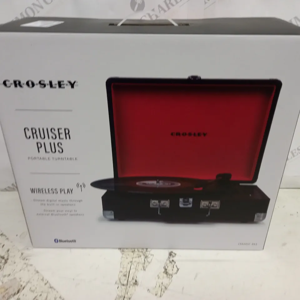 BOXED CROSLEY CRUISER PLUS PORTABLE TURNTABLE