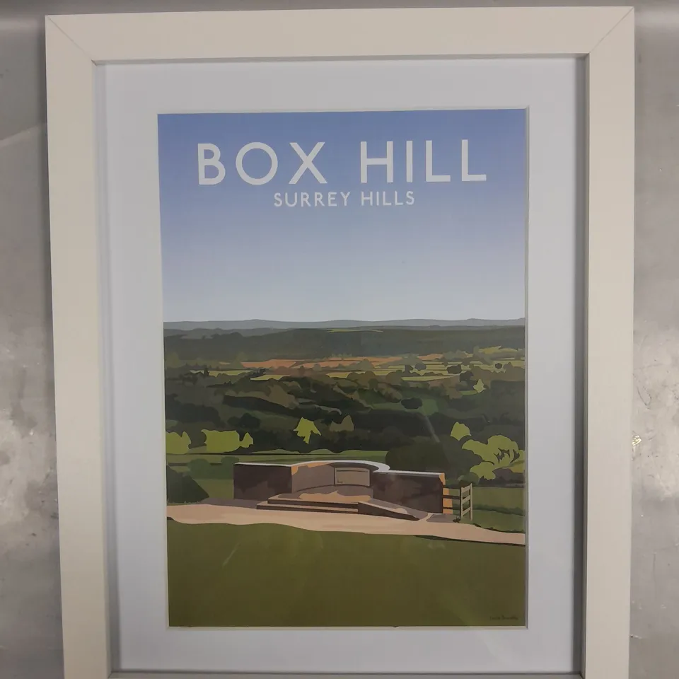 FRAMED BOX HILL SURREY HILL POSTER 