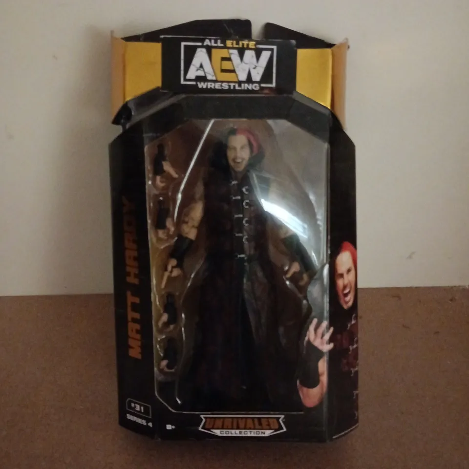 BOXED AEW ALL ELITE WRESTLING UNRIVALED COLLECTION MATT HARDY - 6.5-INCH ACTION FIGURE - SERIES 4