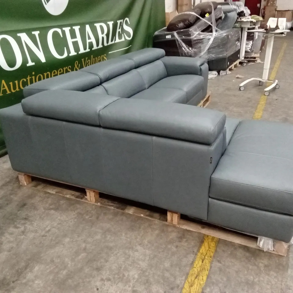 QUALITY DESIGNER ITALIAN MADE LUCCA LEATHER CORNER SOFA