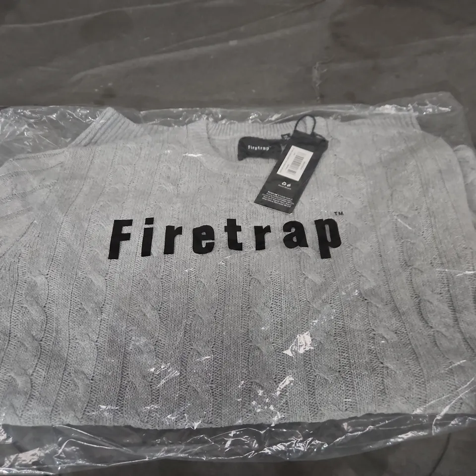 FIRETRAP GREY KNIT JUMPER SIZE XL