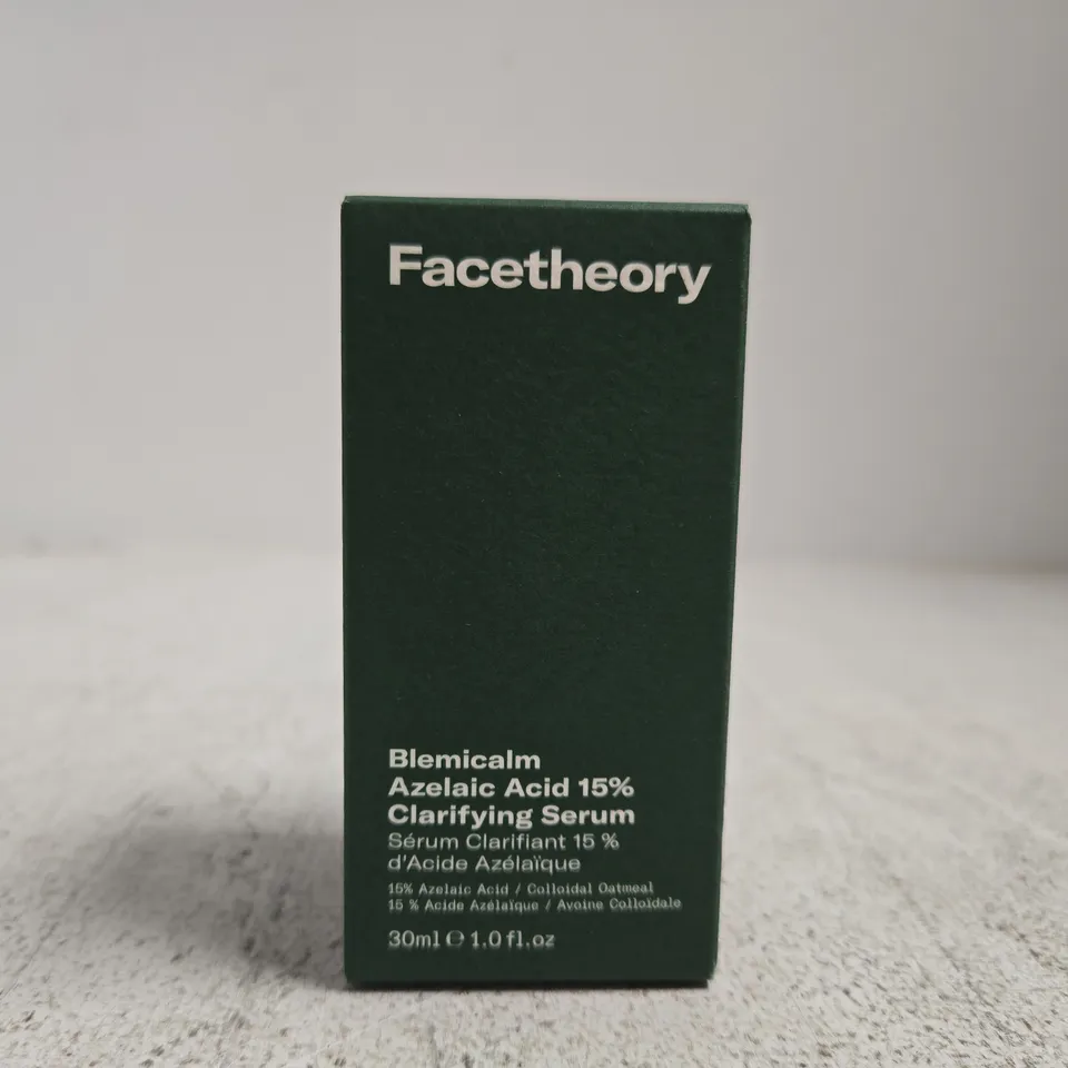 BOXED FACETHEORY BLEMICALM AZELAIC ACID 15% CLARIFYING SERUM 30ML