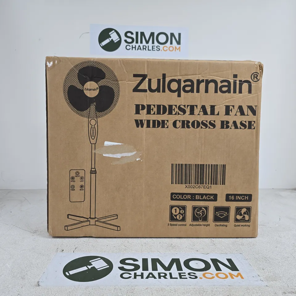 ZULQARNAIN PEDESTAL FAN – 16 INCH, BOXED