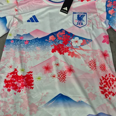 ADIDAS JAPAN JFA JERSEY – FLORAL PINK FOOTBALL SHIRT, AEROREADY SIZE UK SMALL
