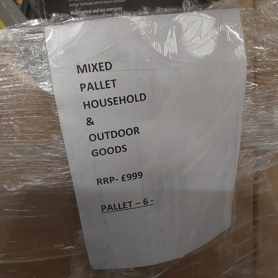 PALLET CONTAINING A LARGE ASSORTMENT OF MIXED HOUSEHOLD & OUTDOOR GOODS