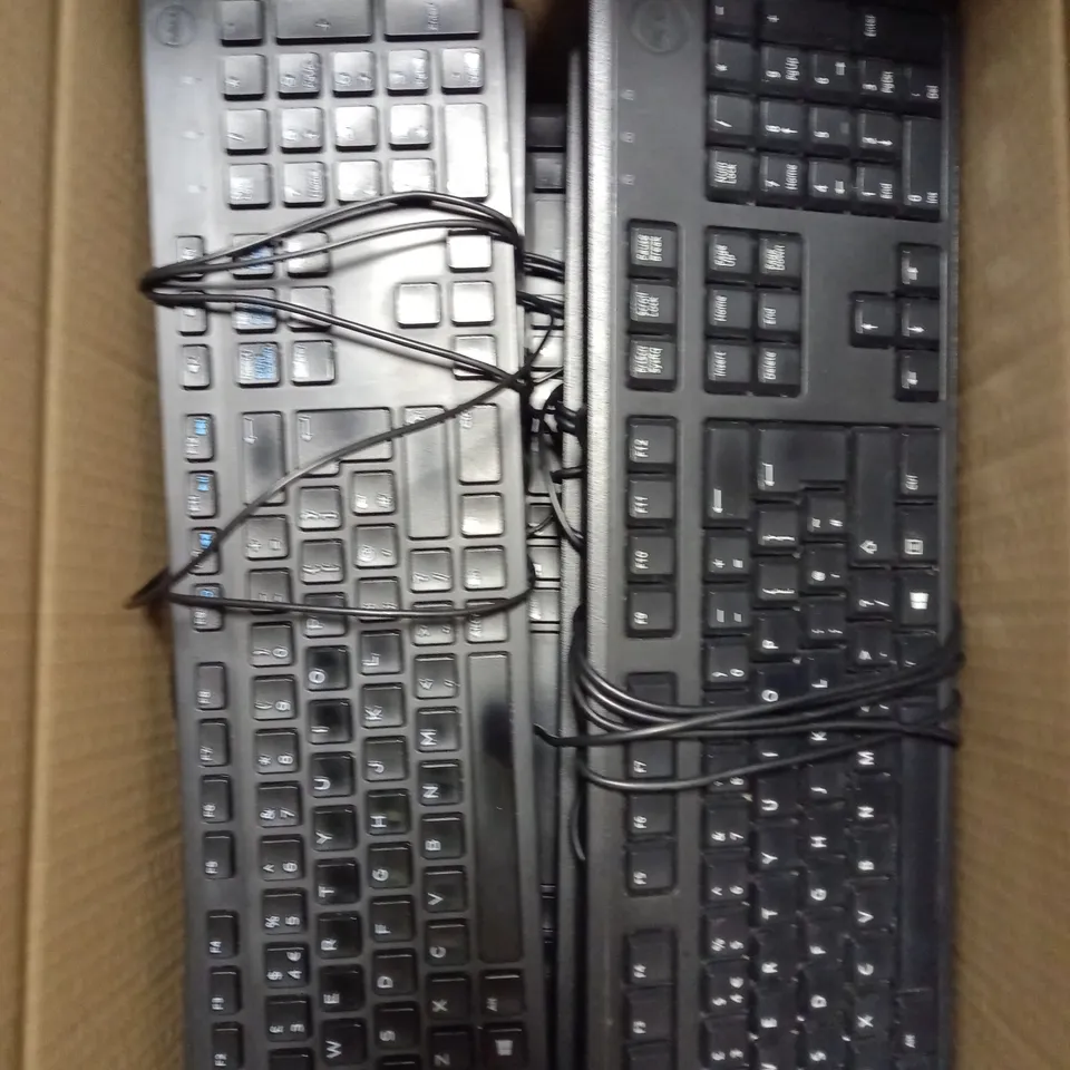 BOX OF APPROXIMATELY 15 ASSORTED DELL WIRED KEYBOARDS 