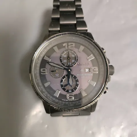 UNBOXED CITIZEN ECO-DRIVE NIGHTHAWK BLACK DIAL MENS CHRONOGRAPH WATCH
