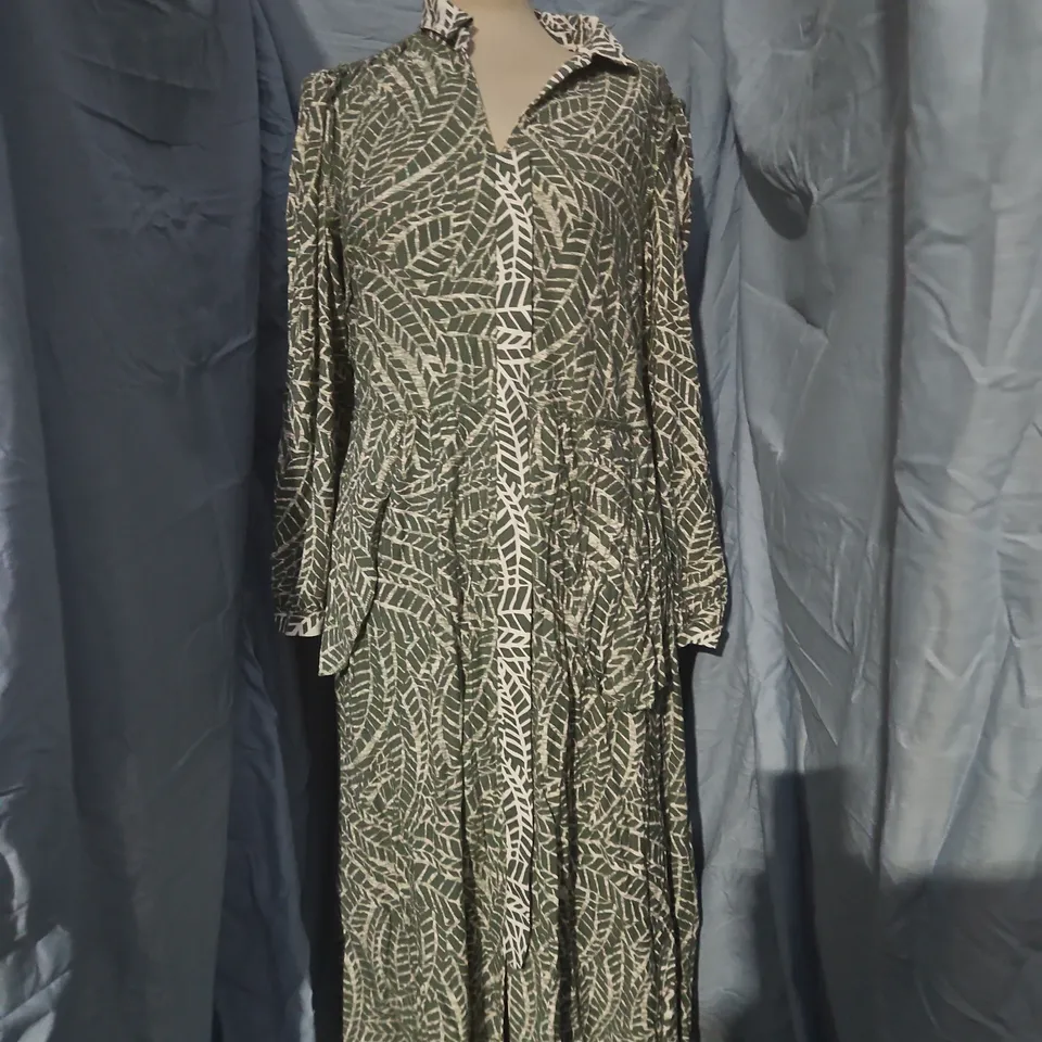 WHITE STUFF RONLEY JERSEY DRESS IN GREEN SIZE UK 16P