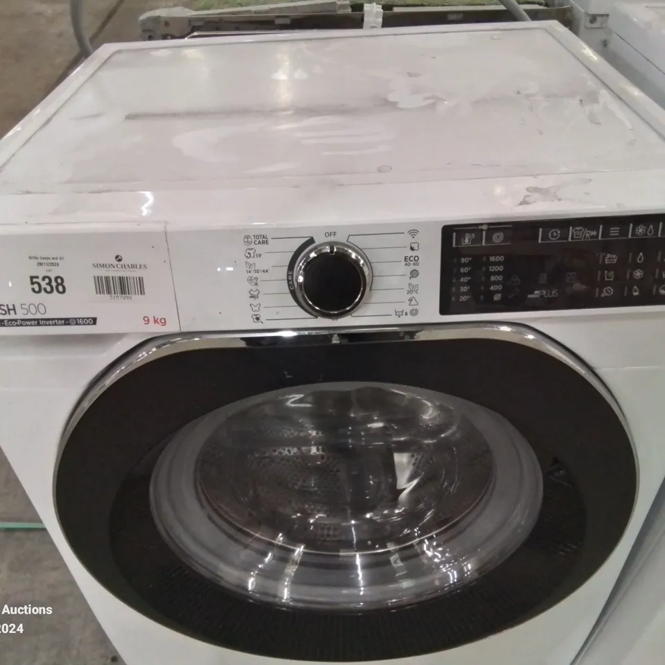 HOOVER H-WASH 500 HWD69AMBC/1-80 WASHING MACHINE FRONT-LOAD 9 KG 1600 RPM A WHITE