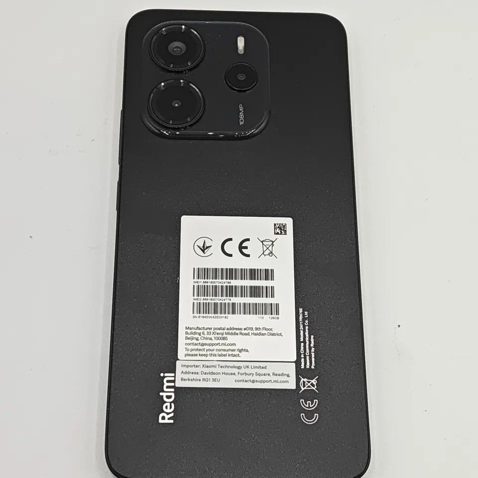 BOXED MI REDMI NOTE 14 6/128GB ROM IN MIDNIGHT BLACK - 24117RN76E