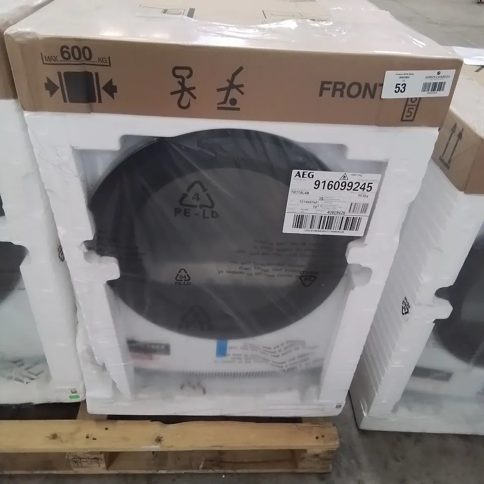 AEG 7000 TR718L4B HEAT PUMP TUMBLE DRYER, 8KG LOAD, WHITE RRP £584