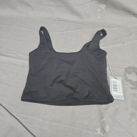 CERNUCCI SQUARE NECK SLEEVELESS TOP IN BLACK SIZE L