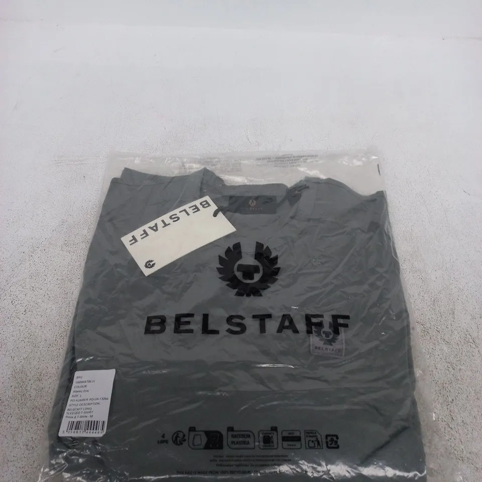 BELSTAFF LONG-SLEEVED T-SHIRT – ATLANTIC GREY – UK SIZE L