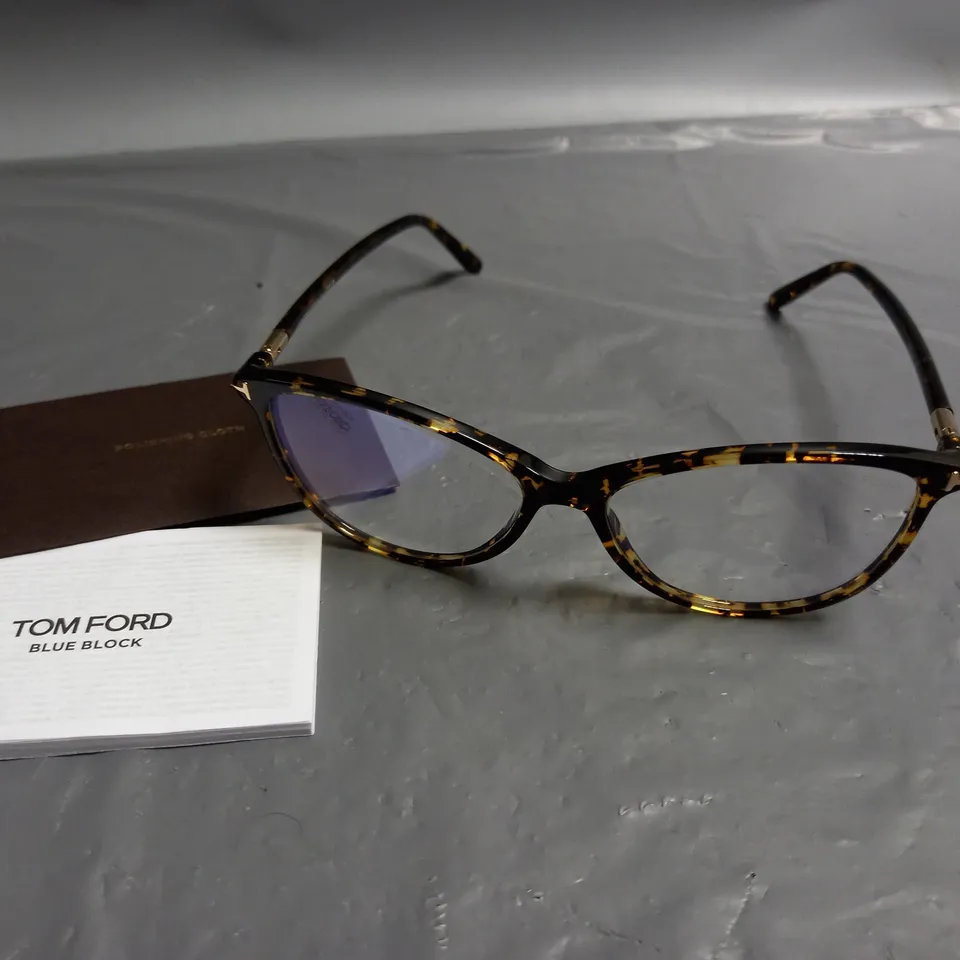 TOM FORD BLUE BLOCK ROUND TORTOISE GLASSES