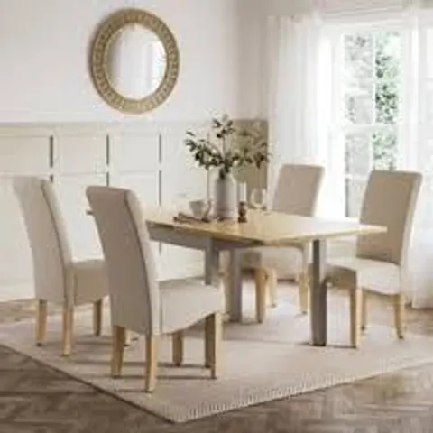 BOXED OLNEY FLIP TOP 4-6 SEATER DINING TABLE - OAK (1 BOX)
