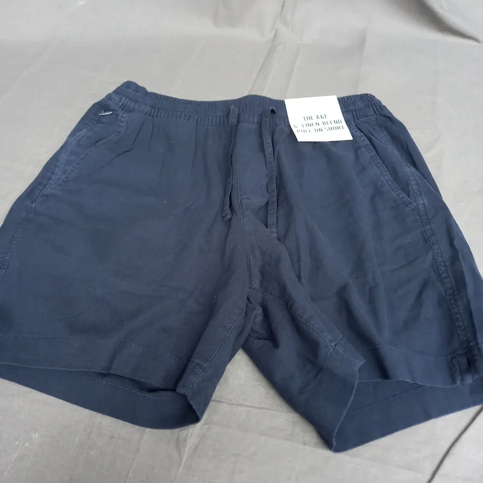 ABERCROMBIE & FITCH 6 LINEN BLEND PULL ON SHORTS - SMALL