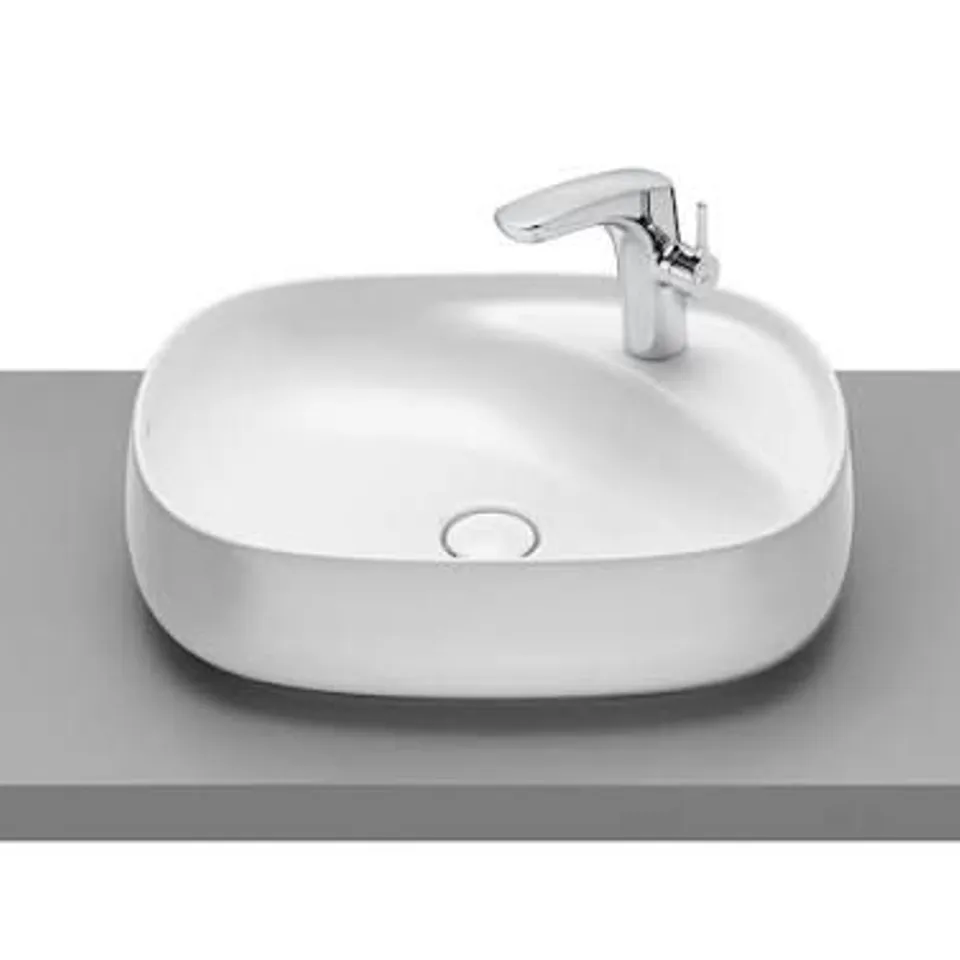BRAND NEW BOXED ROCA BEYOND ON-COUNTERTOP BASIN 560X430MM 1TH - WHITE