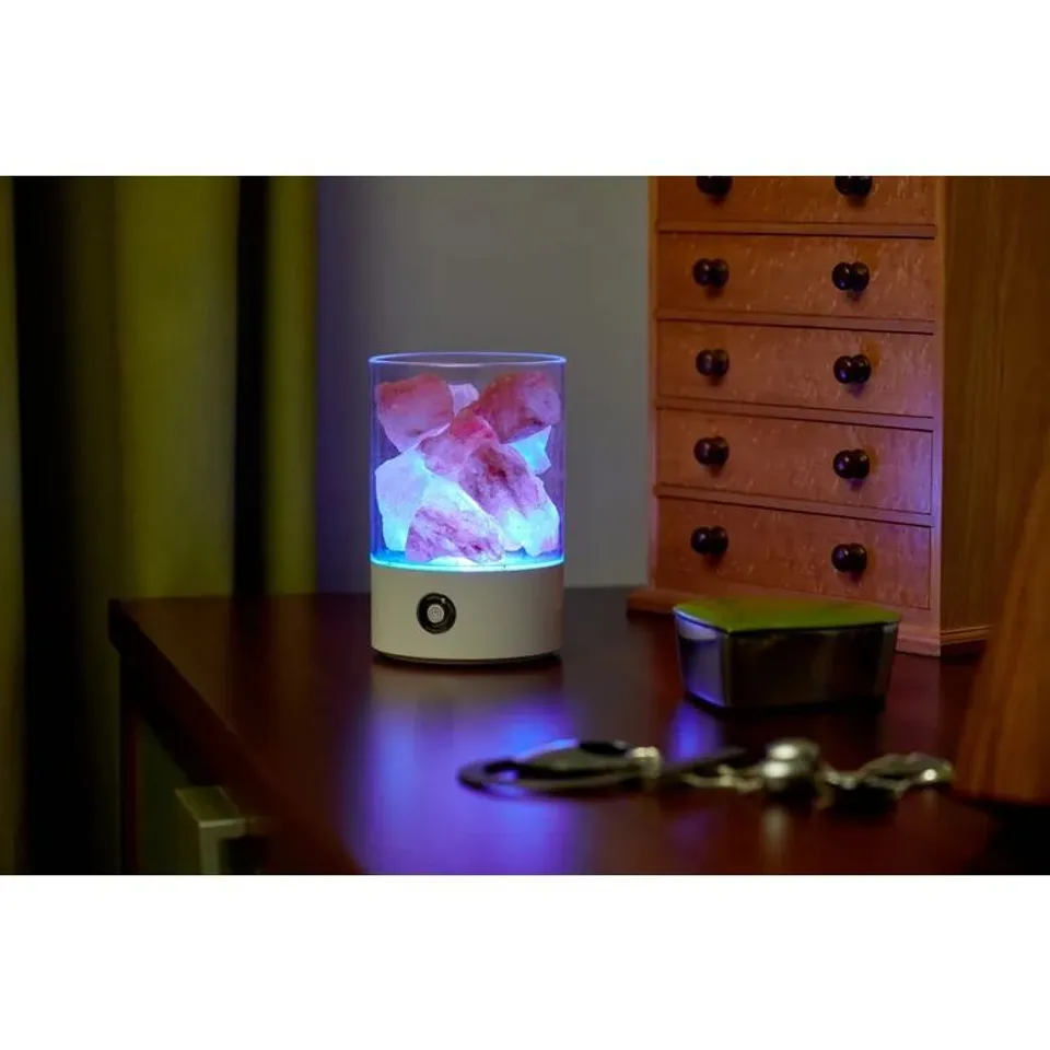 BOXED KNEPPER 10.8cm WHITE SALT LAMP 