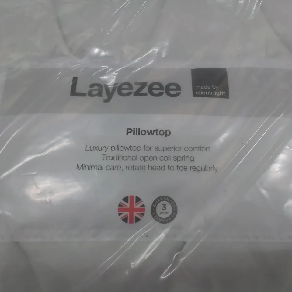 BAGGED LAYEZEE LUXURY PILLOWTOP MATRESS - APPROX 150X200CM
