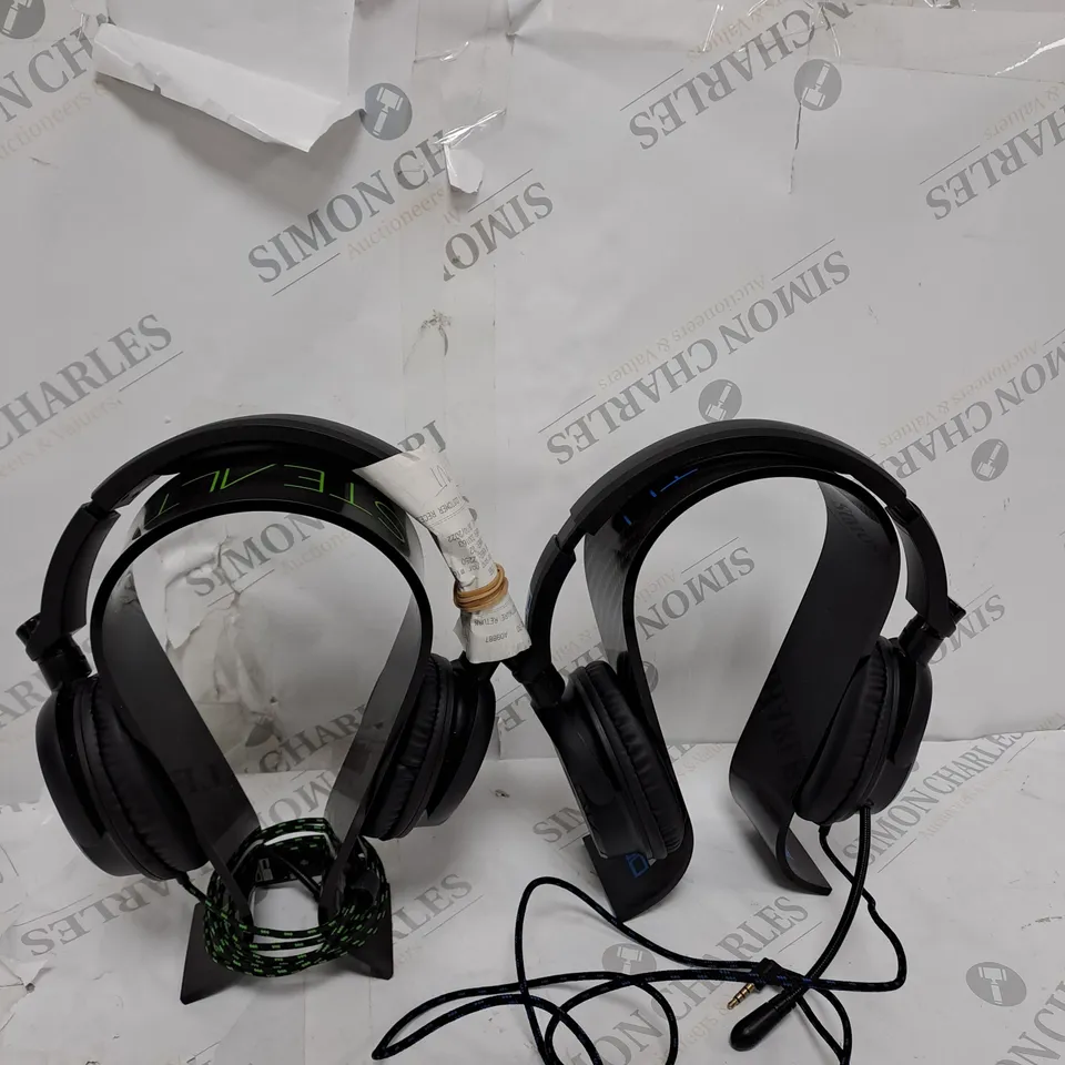 LARGE BOX OF ASSORTED GAMING HEADPHONES FOR XBOX AND PLAYSTATION