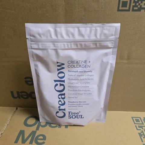 FREE SOUL CREAGLOW CREATINE & COLLAGEN RASPBERRY FLAVOUR (360G)