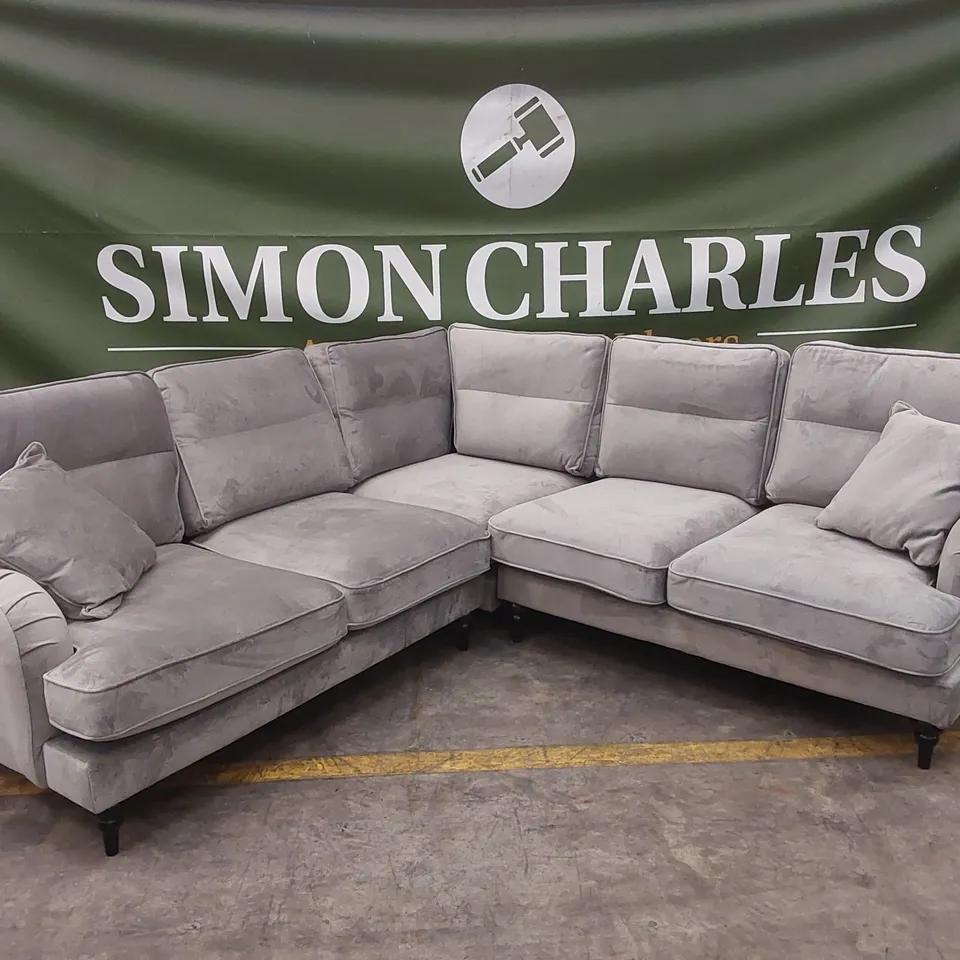 VICTORIA CORNER GROUP SOFA - GREY RRP £1249
