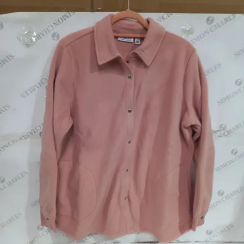 D&CO FLEECE JACKET IN DUSTY PINK SIZE XL 100% POLYESTER
