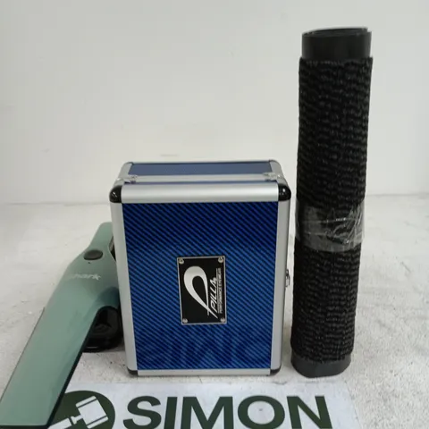 APPROXIMATELY 10 ASSORTED HOUSEHOLD PRODUCTS TO INCLUDE A SMALL MAT, EYEWEAR STORAGE CASE AND A SHARK VACUUM CLEANER PART