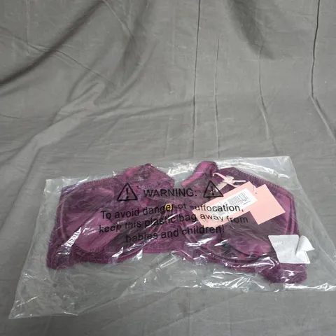 BAGGED BOUX AVENUE TIANA BALCONETTE BRA IN BERRY SIZE 36F 