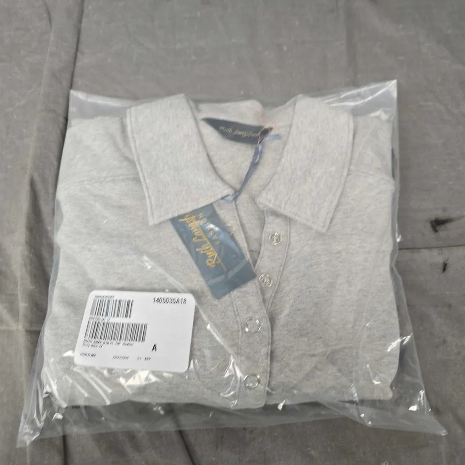 RUTH LANGSFORD SNAP BUTTON POLO TOP - 12