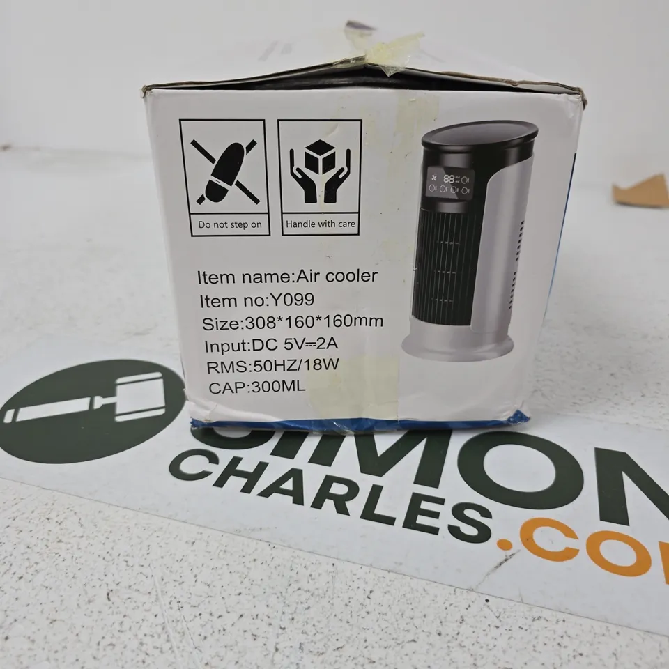 AIR COOLER Y099 – COMPACT DESK COOLER, 5V 2A, 300ML TANK (BOXED)