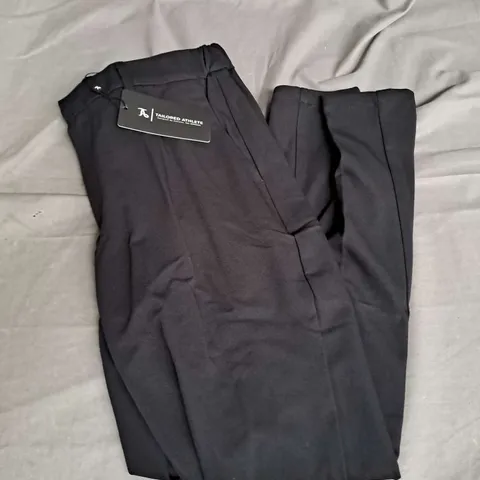 TAILORED ATHLETE ESSENTIAL TROUSERS IN BLACK SIZE 30W 28L
