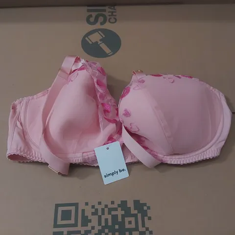 BOX CONTAINING APPROXIMATELY 7x BRAND NEW SIMPLY BE PINK HEART LIP BALCONY BRAS -SIZE 42E